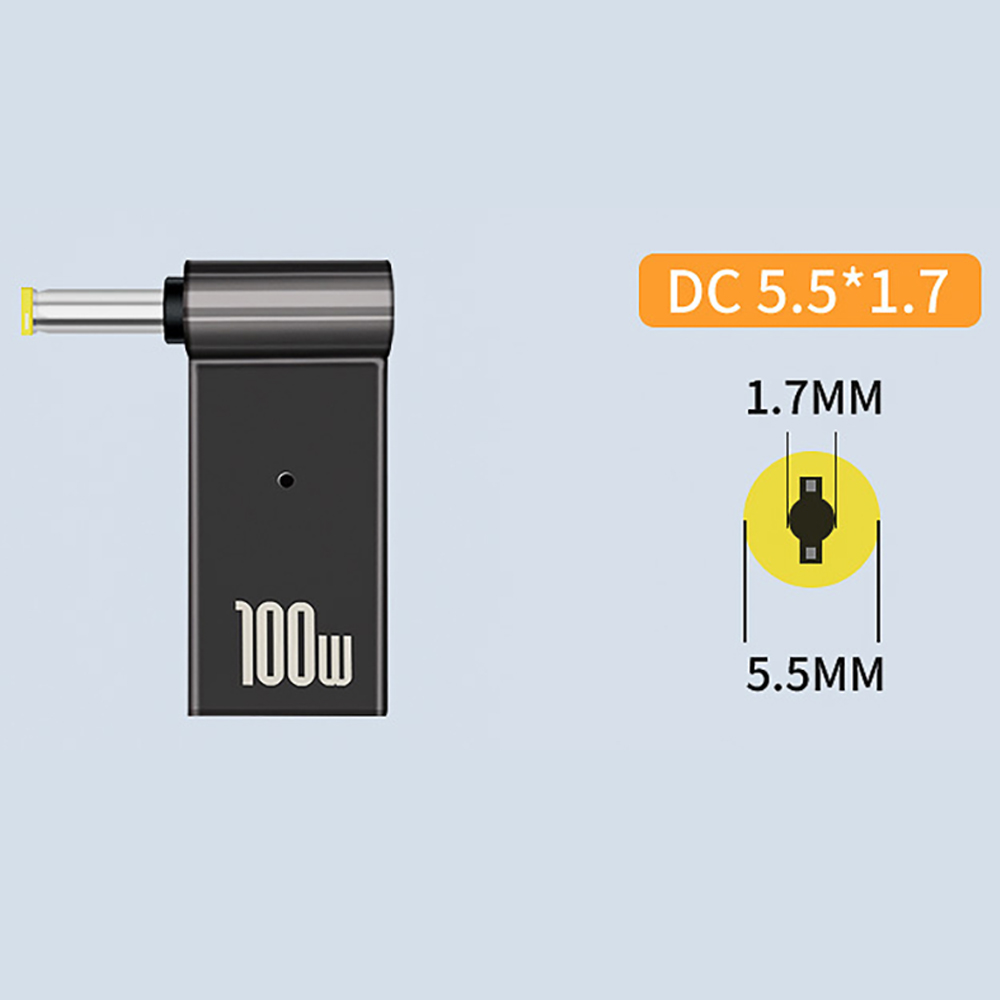 Picture of PD deception charging adapter suitable for HP Lenovo Dell Asus laptop charging type-C female to DC interface